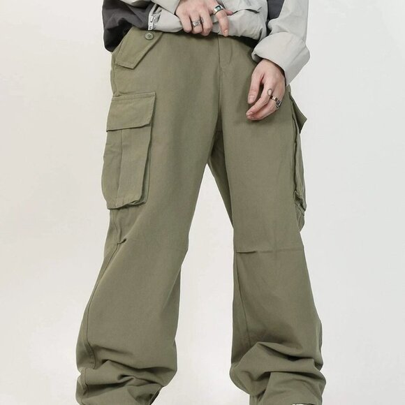 Army Green Mens Cargo Pants - Picture 3 of 4